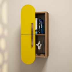 Estante de pared Rose amarillo nogal Practica Hogar