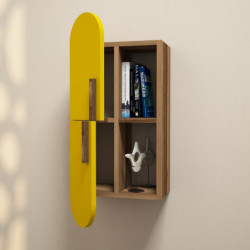 Estante de pared Rose amarillo nogal Practica Hogar
