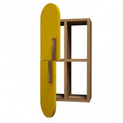 Estante de pared Rose amarillo nogal Practica Hogar