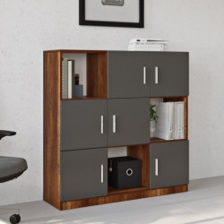 Mueble auxiliar VO7-BA antracita nogal Practica Hogar