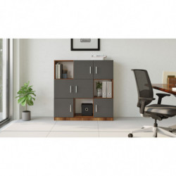 Mueble auxiliar VO7-BA antracita nogal Practica Hogar