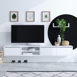 Mueble TV con estante Alcor blanco Practica Hogar