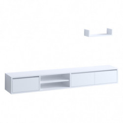 Mueble TV con estante Alcor blanco Practica Hogar