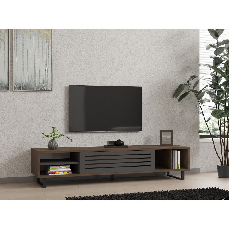 Mueble TV Eray antracita nogal Practica Hogar