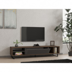 Mueble TV Eray antracita nogal Practica Hogar