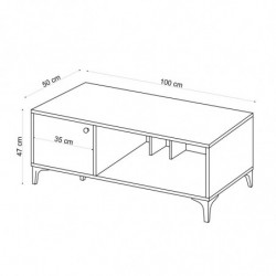 Mesa de centro Rigo roble Practica Hogar