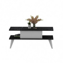 Mesa de centro Beta Negro Blanco Practica Hogar