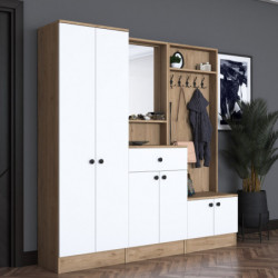 Recibidor P6-M2 2257G blanco nogal Practica Hogar
