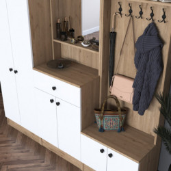 Recibidor P6-M2 2257G blanco nogal Practica Hogar