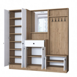 Recibidor P6-M2 2257G blanco nogal Practica Hogar