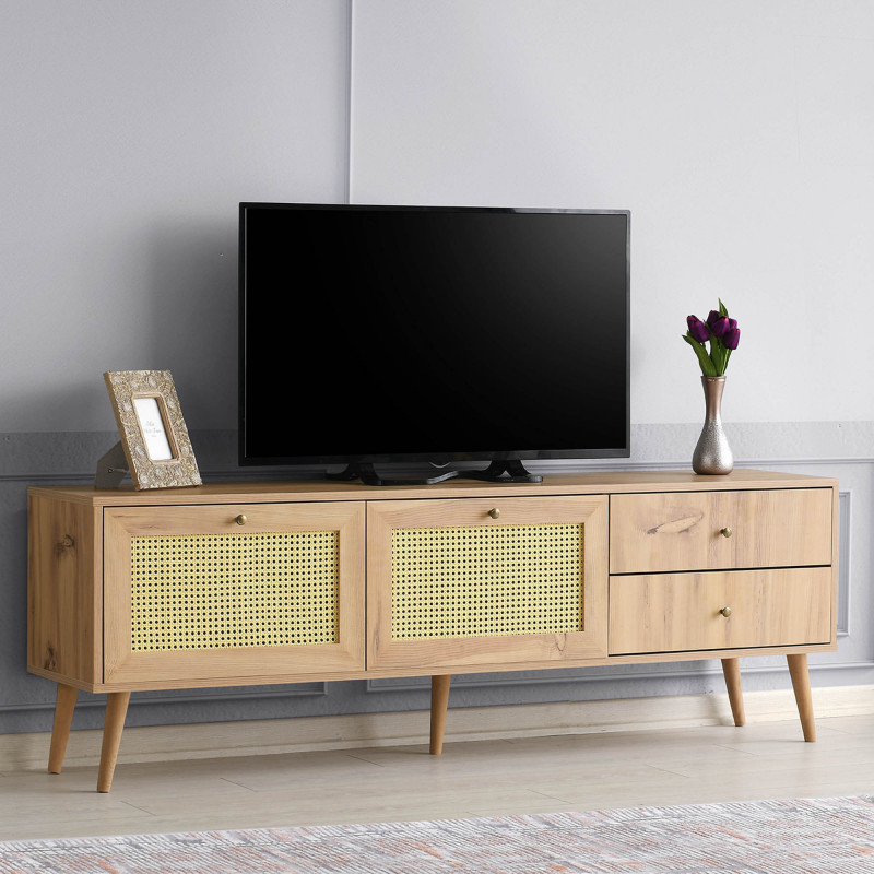 Mueble TV Patara 180 roble Practica Hogar Mueble TV Patara 180 roble Practica Hogar