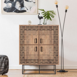 Mueble auxiliar Quantum Solo pino atlántico negro Practica Hogar