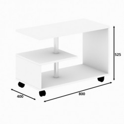 Mesa de centro Karanfil blanco Practica Hogar