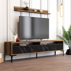Conjunto de muebles de salón istanbul negro nogal Practica Hogar