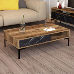 Conjunto de muebles de salón istanbul negro nogal Practica Hogar