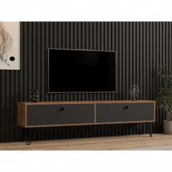Mueble TV Side pino atlántico negro Practica Hogar