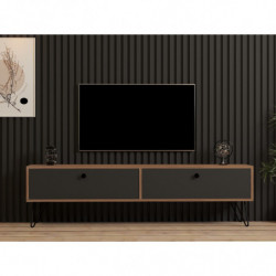 Mueble TV Side pino atlántico negro Practica Hogar