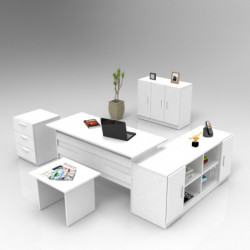 Conjunto de muebles de oficina VO16-W blanco Practica Hogar