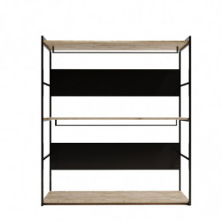 Armario Perpa-L650 roble negro Practica Hogar