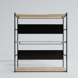 Armario Perpa-L650 roble negro Practica Hogar