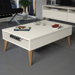 Mesa de centro Best crema Practica Hogar