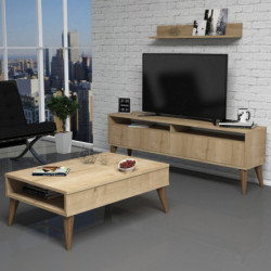 Conjunto de muebles de salón Best roble Practica Hogar