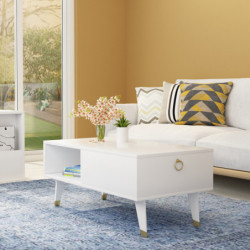 Mesa de centro Delux Blanco Practica Hogar