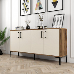 Aparador Kiev 160 crema nogal Practica Hogar