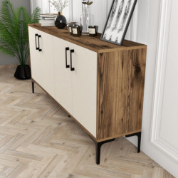 Aparador Kiev 160 crema nogal Practica Hogar