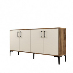 Aparador Kiev 160 crema nogal Practica Hogar