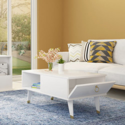 Mesa de centro Delux Blanco Practica Hogar