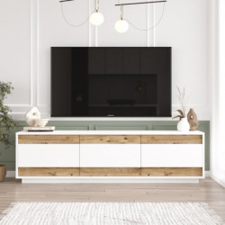 Mueble TV FR4-AW pino atlántico blanco Practica Hogar