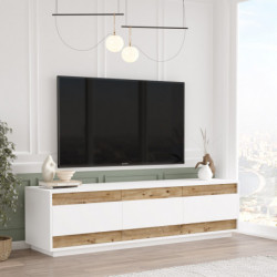Mueble TV FR4-AW pino atlántico blanco Practica Hogar