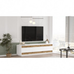 Mueble TV FR4-AW pino atlántico blanco Practica Hogar