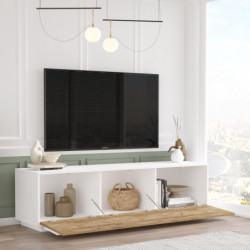 Mueble TV FR4-AW pino atlántico blanco Practica Hogar