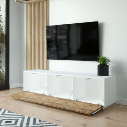 Mueble TV FR4-AW pino atlántico blanco Practica Hogar