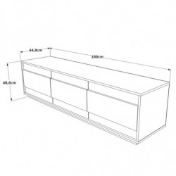 Mueble TV FR4-AW pino atlántico blanco Practica Hogar