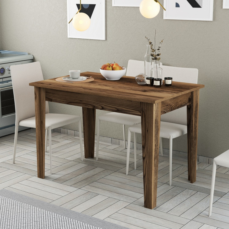 Mesa de cocina Kiev 507-nogal Practica Hogar Mesa de cocina Kiev 507-nogal Practica Hogar