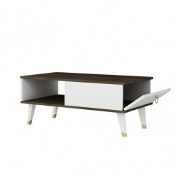 Mesa de centro Delux Nogal Blanco Practica Hogar