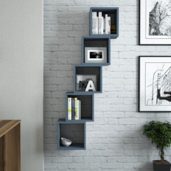Estante de pared Box azul Practica Hogar