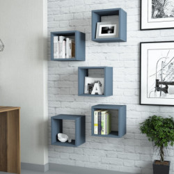 Estante de pared Box azul Practica Hogar