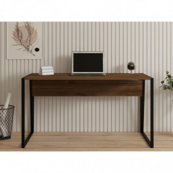 Escritorio de estudio Kemer negro nogal Practica Hogar