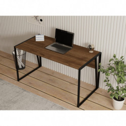 Escritorio de estudio Kemer negro nogal Practica Hogar