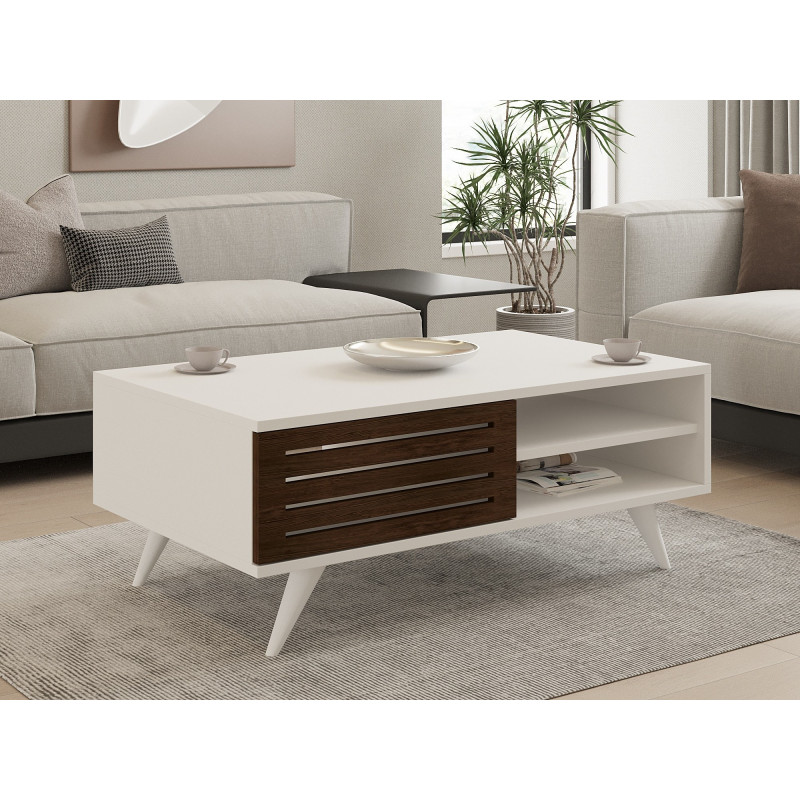 Mesa de centro Grande blanco nogal Practica Hogar Mesa de centro Grande blanco nogal Practica Hogar