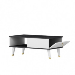 Mesa de centro Delux Negro Blanco Practica Hogar
