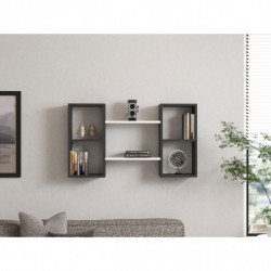 Estante de pared Bambi antracita blanco Practica Hogar
