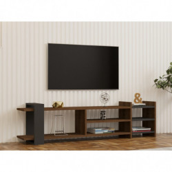 Mueble TV Zeyna antracita nogal Practica Hogar