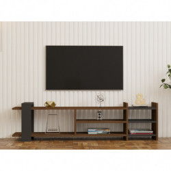 Mueble TV Zeyna antracita nogal Practica Hogar