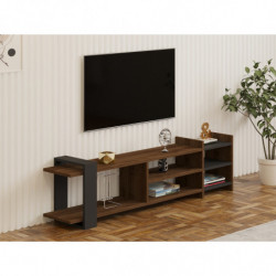 Mueble TV Zeyna antracita nogal Practica Hogar