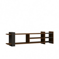 Mueble TV Zeyna antracita nogal Practica Hogar